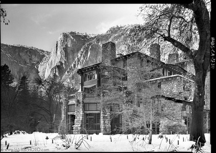 The Ahwahnee Hotel in Snow • HABS Photograph